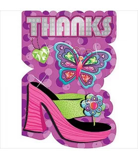 Glitzy Girl Thank You Cards w/ Env. (8ct)