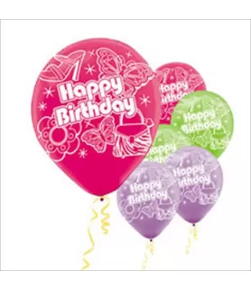 Glitzy Girl Latex Balloons (6ct)