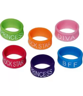 Glitzy Girl Attitude Rings (36ct)