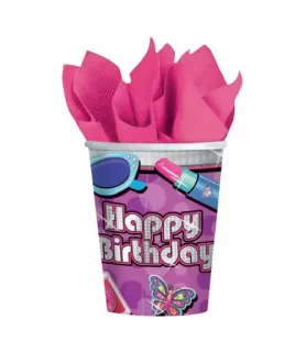 Glitzy Girl 9oz Paper Cups (8ct)