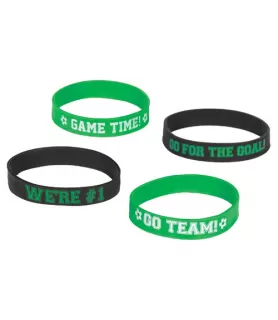 Soccer 'Goal Getter' Rubber Bracelets / Favors (8ct)