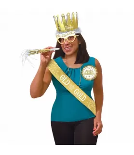 Birthday 'Golden Age' Guest of Honor All In One Celebration Kit (6pcs)