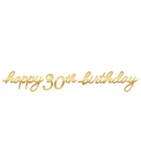 Birthday 'Golden Age' 30th Birthday Foil Banner (1ct)