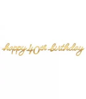 Birthday 'Golden Age' 40th Birthday Foil Banner (1ct)