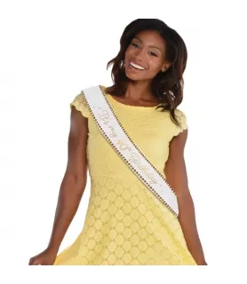 Birthday 'Golden Age' 40th Birthday Fabric Sash (1ct)