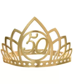 Birthday 'Golden Age' 50th Birthday Foil and Foam Crown (1ct)