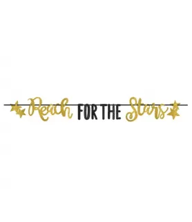 Graduation Reach For The Stars Glitter Letter Banner (1ct)
