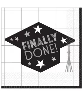 Graduation 'Grid' Lunch Napkins (36ct)