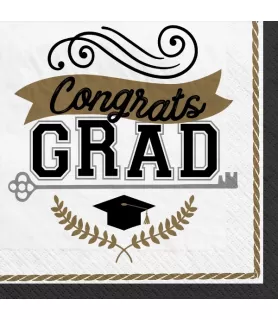 Graduation 'Achievement is Key' Lunch Napkins (100ct)