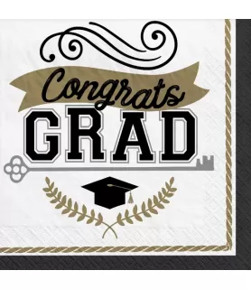 Graduation 'Achievement is Key' Small Napkins Value Pack (100ct)