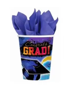 Graduation 'Grad Reflections' 9oz Paper Cups (8ct)