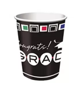 Graduation 'Mod Grad' 9oz Paper Cups (8ct)