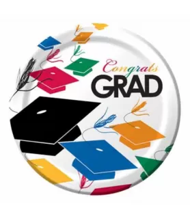 Graduation 'Graduation Toss' Large Paper Plates (8ct)