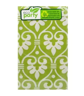 Green Natural Damask Guest Napkins (16ct)
