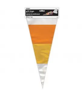 Halloween Candy Corn Cello Favor Bags w/ Twist Ties (20ct)