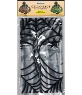 Halloween Spiderweb Cello Bags for Serving Platters (4ct)