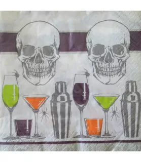 Halloween 'Skull Bar' Small Napkins (18ct)