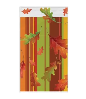 Halloween 'Acorn Stripe' Plastic Table Cover (1ct)