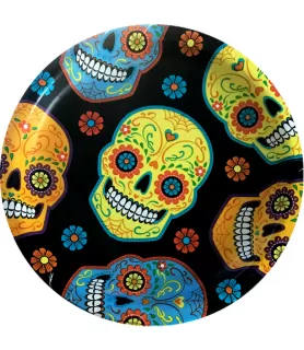 Halloween 'Sugar Skull' Large Paper Plates (8ct)