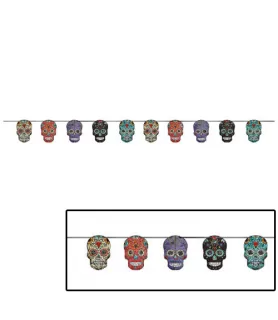 Halloween 'Sugar Skull' Deluxe Banner (12ft)