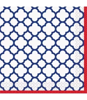 Hamptons Quatrefoil Small Napkins (16ct)