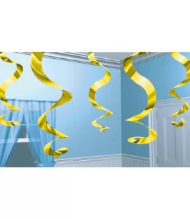 Gold Streaming Swirls (5pc)