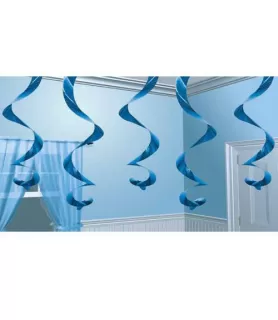 Blue Streaming Swirls (5pc)