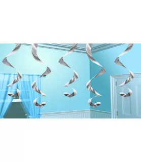Silver Streaming Swirls (5pc)