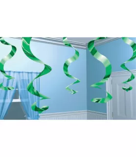 Green Streaming Swirls (5pc)