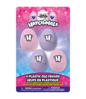 Hatchimals Plastic Eggs w/ Stickers (4ct)
