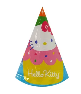 Hello Kitty 'Cupcake' Cone Party Hats (8ct)