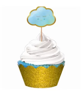 Baby Shower 'Hello World Boy' Deluxe Cupcake Kit for 24 (72pc)