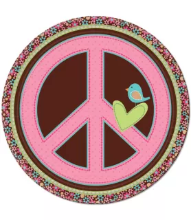 Hippie Chick Large Paper Plates (8ct)