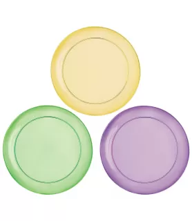 Mardi Gras Large Plastic Plates Party Pack (24ct)