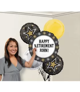 Hollywood 'Glitter Starz' Customizable Foil Mylar Balloon Bouquet (5pc)