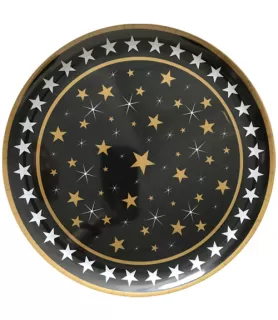 Hollywood 'Gold Stars' Plastic Serving Tray (1ct)