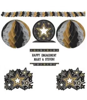 Hollywood 'Glitter Starz' Customizable Room Decorating Kit (8pc)