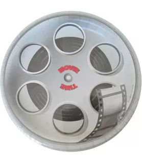 Hollywood Movie Night 'Movie Time' Small Paper Plates (8ct)