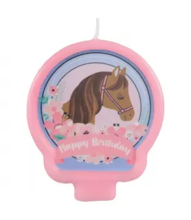 Horse 'Saddle Up' Cake Candle (1ct)