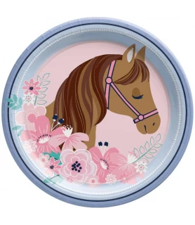 Horse 'Saddle Up' Large Paper Plates (8ct)