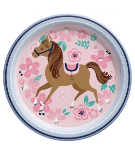 Horse 'Saddle Up' Small Paper Plates (8ct)