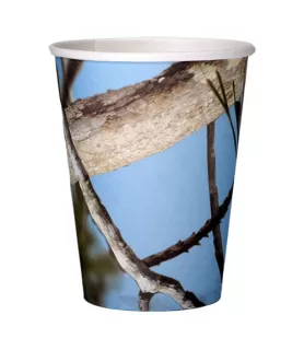 Hunting and Fishing 'Blue Camo' 12oz Paper Cups (8ct)