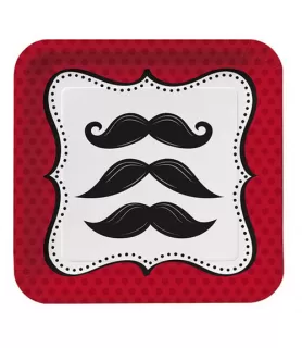 Mustache Madness Small Paper Plates (8ct)