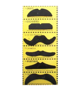 Mustache Party Self Adhesive Mustache Set (6pc)