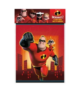 Incredibles 2 'Red' Plastic Favor Bags (8ct)