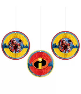 Incredibles 2 Honeycomb Decorations (3pc)
