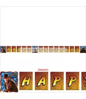 Indiana Jones 'Kingdom of the Crystal Skull' Happy Birthday Banner (1ct)