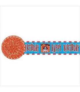 Pirate Party Happy Birthday Crepe Paper Streamer (30ft)