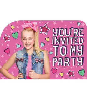 JoJo Siwa Pink Invitation Set w/ Envelopes (8ct)