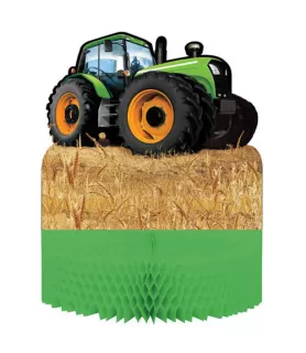 Happy Birthday 'Tractor Time' Honeycomb Centerpiece (1ct)